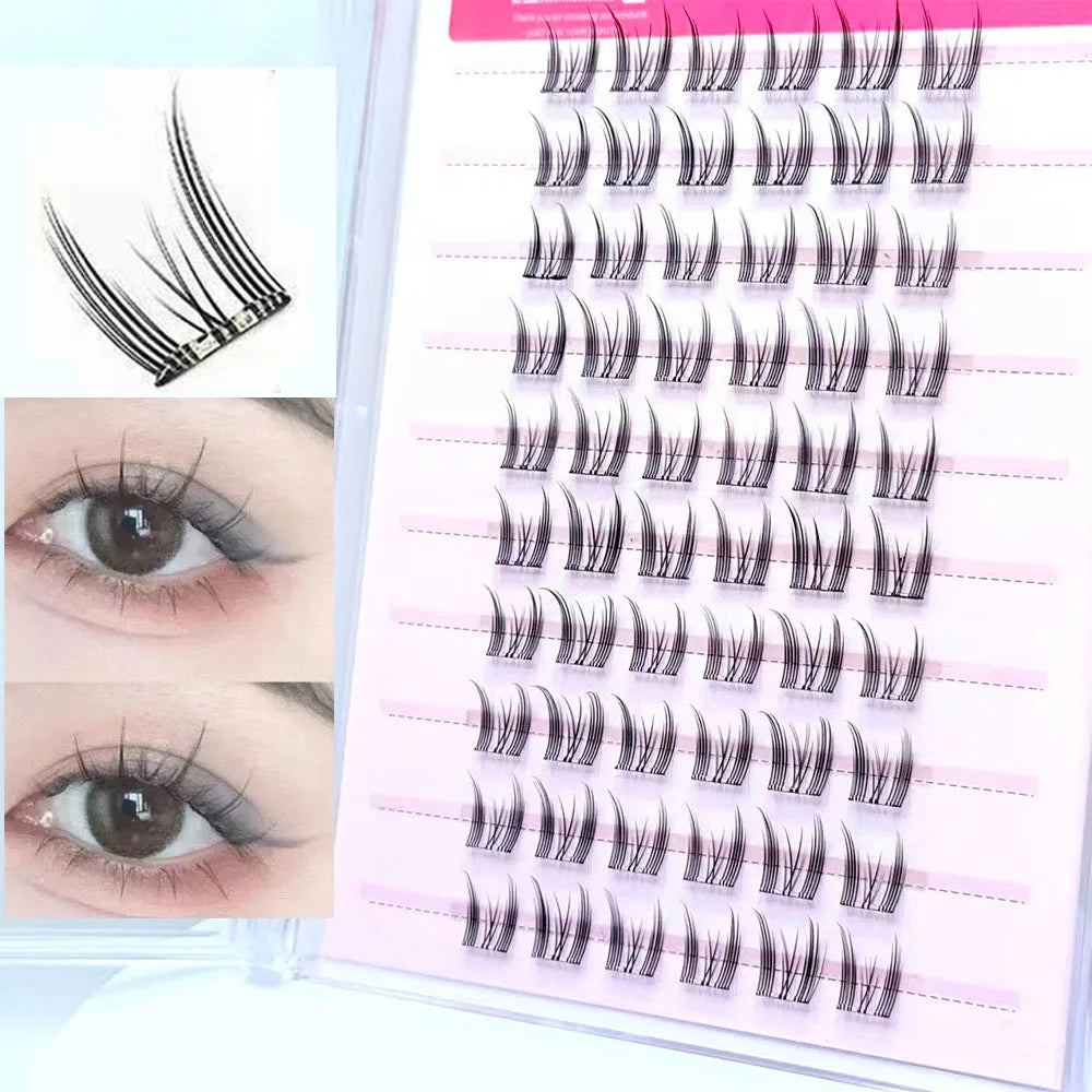 DIY Faux Mink Soft False Eyelashes, No-Glue Application dylinoshop