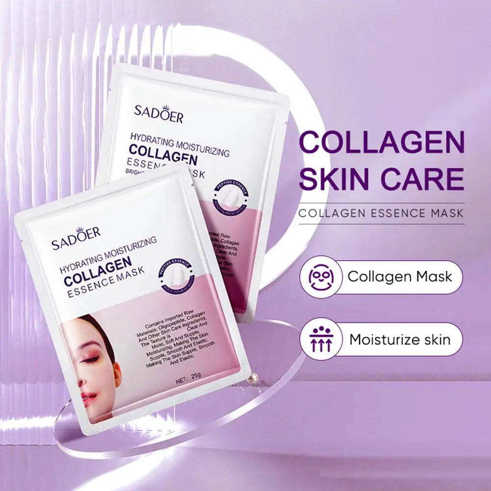 5pcs Hyaluronic Acid Collagen Face Mask skincare Moisturizing Hydrating Facial Masks Sheet Mask Skin Care 