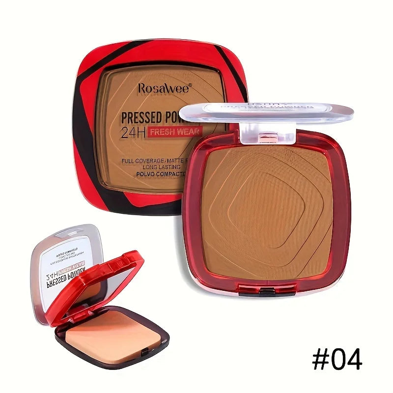 Matte Full Coverage Pressed Powder Foundation with Puff Applicator dylinoshop