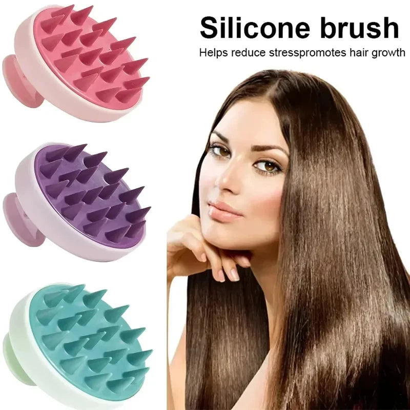 Soft Silicone Scalp Massage Brush Anti-slip Hair Washing Comb Shower Body Massage Tool dylinoshop