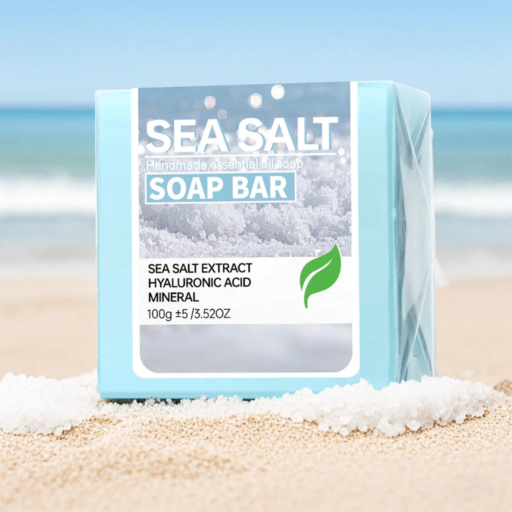 Sea Salt Handmade Essential Oil Soap, Hyaluronic Acid Skin Cleansing and Moisturizing Soap, Cleansing and Bathing Deep Cleansing