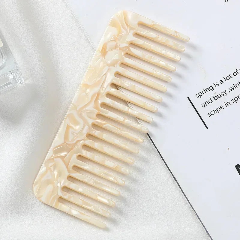 Wide Teeth Acetate Hair Combs Anti-static Massage Hair Brush Hairdressing Colorful Hairdress Salon Styling Traveling Accessories dylinoshop