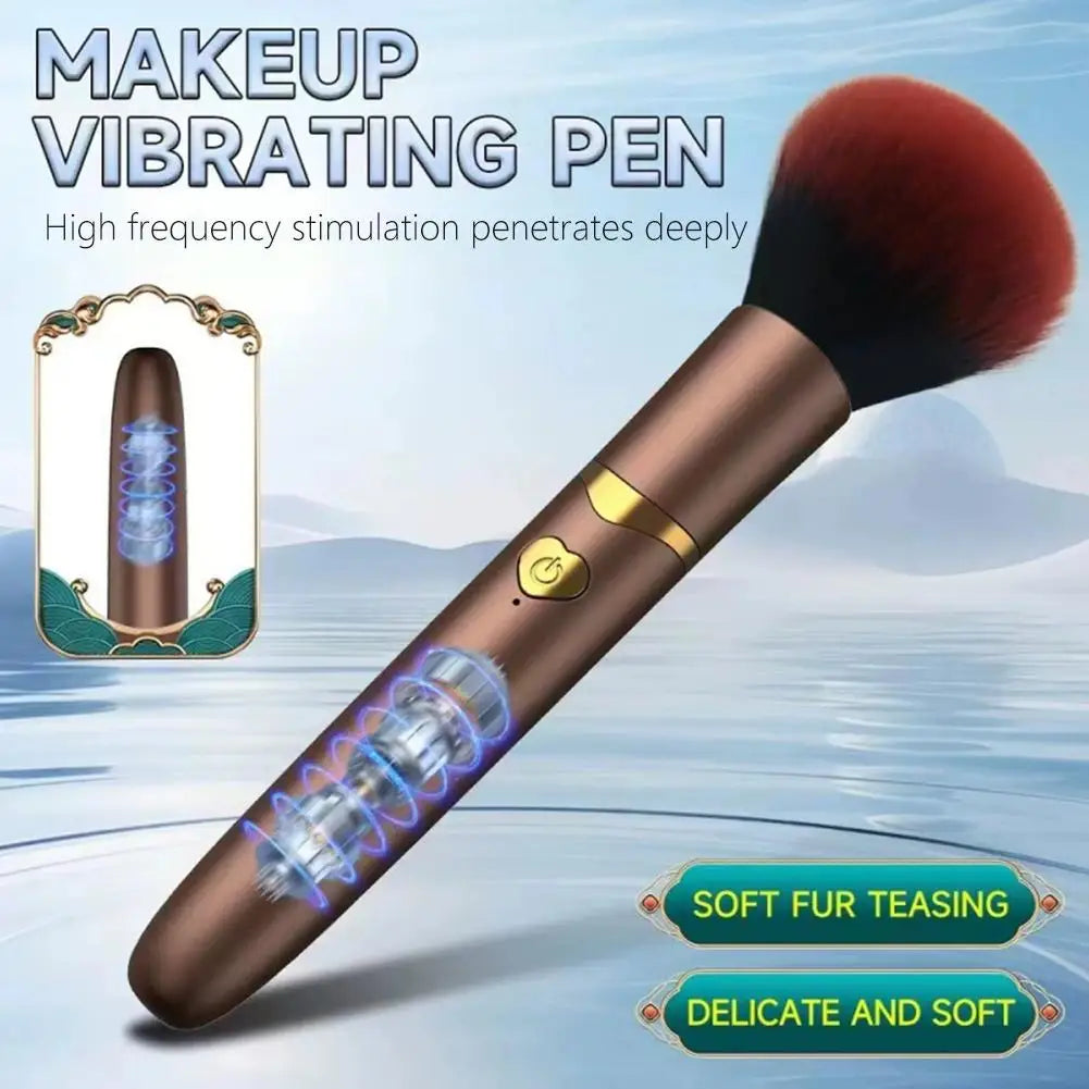 Electric Makeup Brush, USB Rechargeable Cosmetic Brush 10 Gear Vibration Makeup Brush For Liquid Powder Blusher Concealer