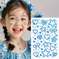 3D Red Christmas Face Gem Tattoos Stickers Hollow Star/Heart/Bow Crystal Rhinestone for Festival Makeup Temporary Tattoo Sticker