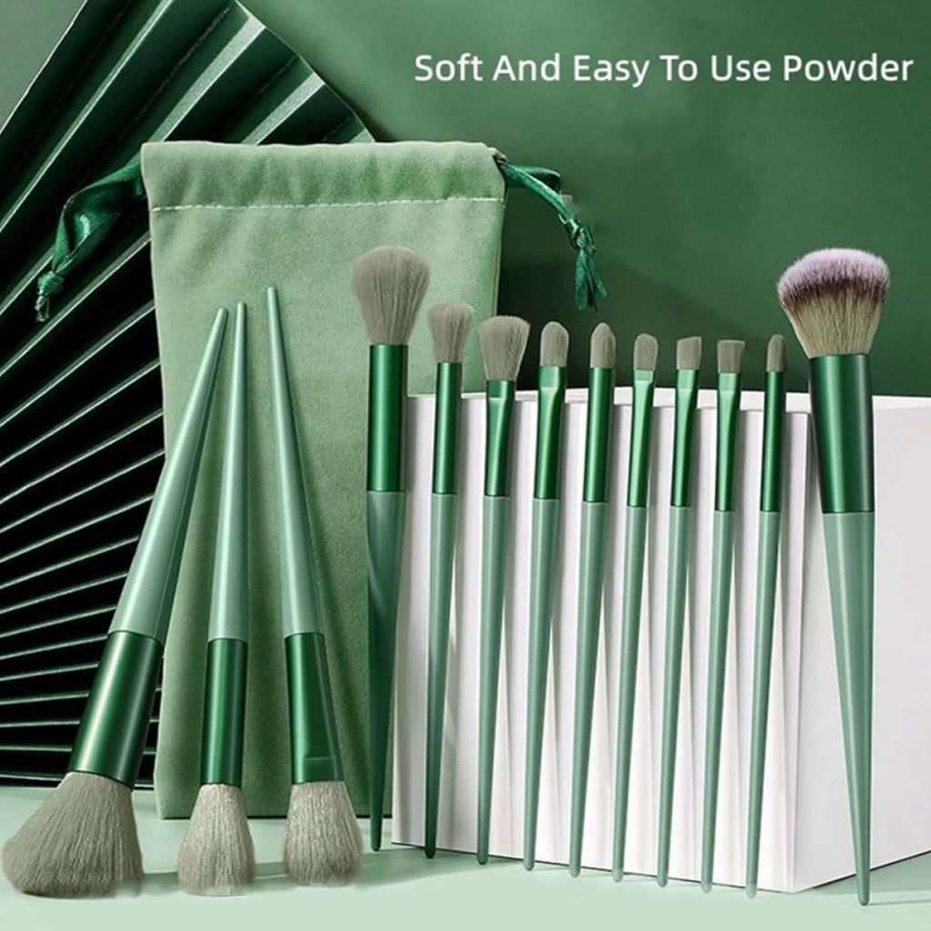 13pcs Makeup Brush Set Storage Bag Makeup Set Eye Shadow Brush Soft Makeup Brush Eye Cheek Brush Set