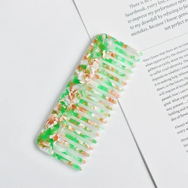 Wide Teeth Acetate Hair Combs Anti-static Massage Hair Brush Hairdressing Colorful Hairdress Salon Styling Traveling Accessories dylinoshop