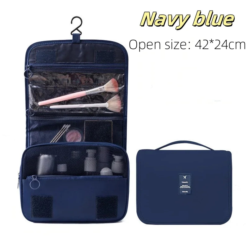 Travel Makeup Bag High Capacity Toiletries Storage Pouch Travel Make Up Organizer Waterproof Beauty Bag Bathroom Wash Bag 