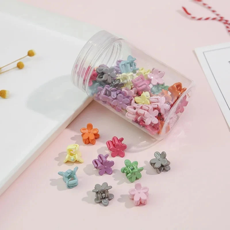 50Pcs Girls Cartoon Hair Clips Cute Small Claw Clips Flower Star Design Children's Fashion Hair Accessories Sweet Hairpin dylinoshop