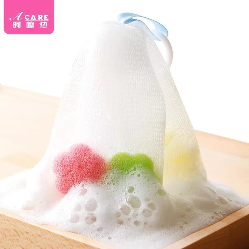 Bubble net A1P49-easy to use bubble net facial cleanser soap bag handmade bath facial special cleansing fragrance