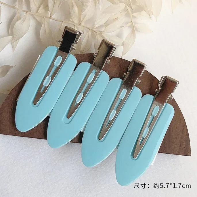 4 Pcs Seamless No Bend Hair Clips Barrettes No Mark Pin Curl Clip Makeup No Crease Hair Clip Hair Styling Bang Clips New Color dylinoshop