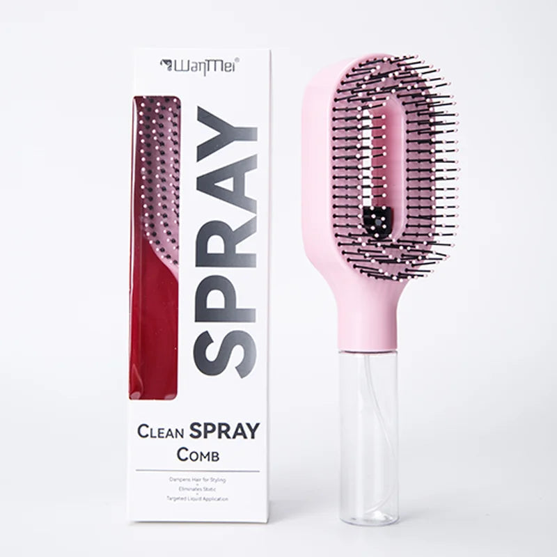 2in1 Sprayer Comb Detangling Scalp Massage Hairbrush with Spray Bottle Essential Oil Water Mist Spray Brush Anti-static Summer dylinoshop