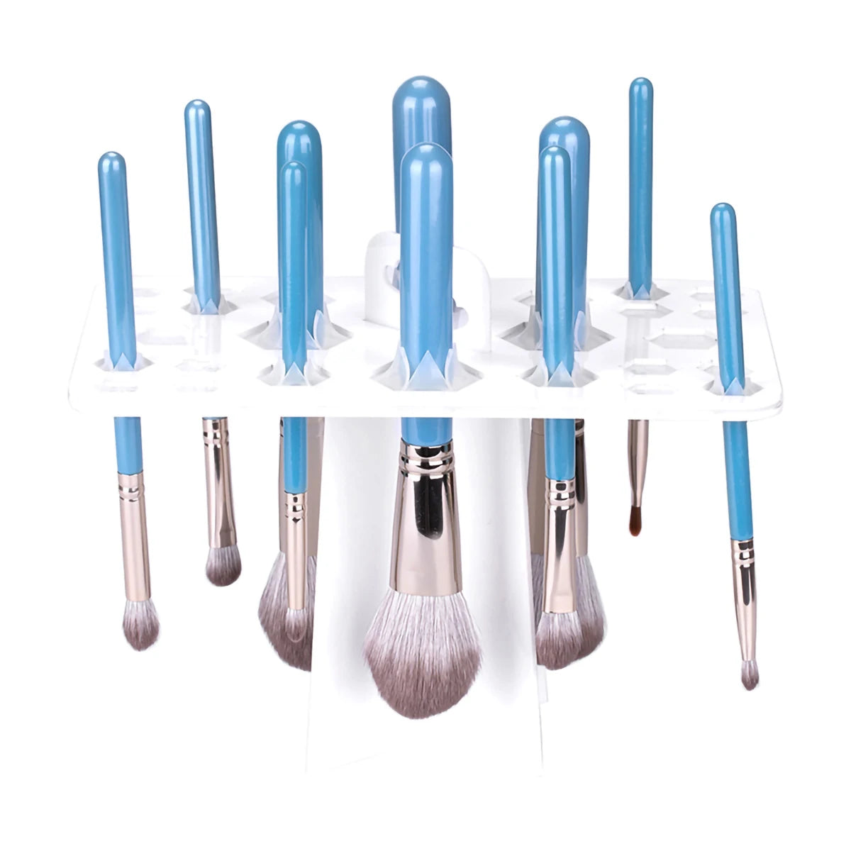 Makeup Brush Drying Rack, Acrylic Brush Drying Rack, Cleaning Storage Tool Display Rack, 14 Holes, 28 Holes, Drying Storage
