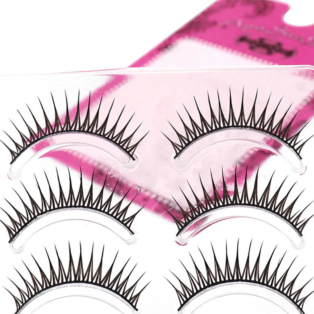 5 Pairs Korean Style Manga False Eyelashes Natural Spiky Wispy Thick Eyelash Extension For Beauty Eye Cosplay Diy Makeup Tools