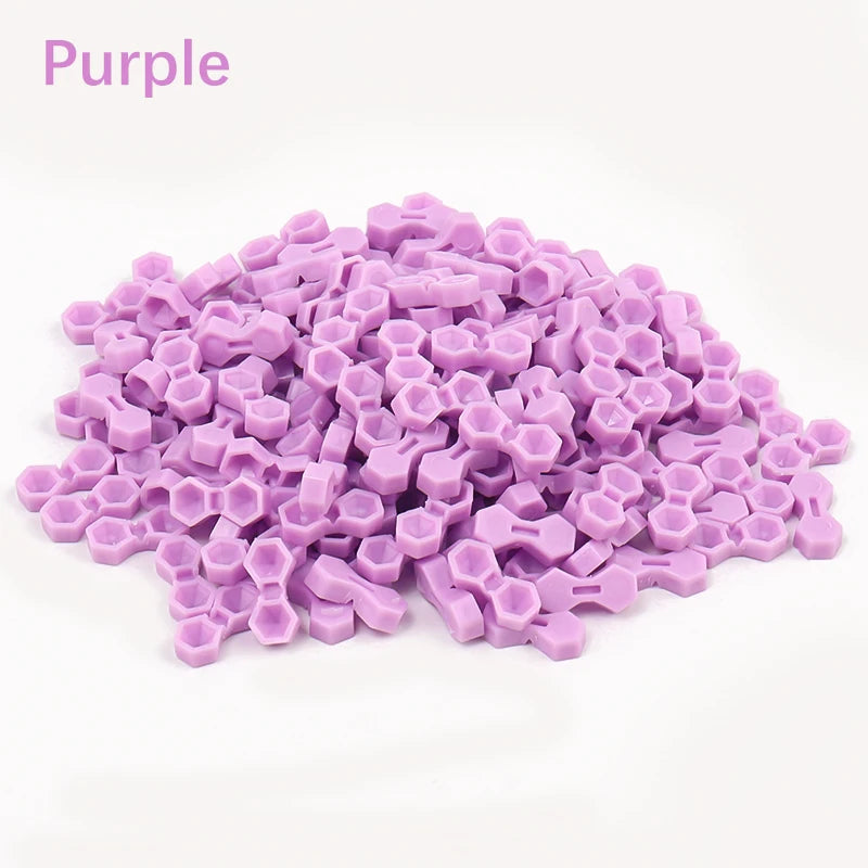 200pcs Eyelash Extension Glue Cup 2 Hole Honeycomb Tattoo Ink Pigment Holder Container Grafting Eyelashes Auxiliary Makeup Tool