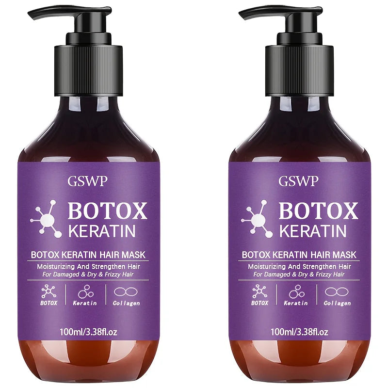 GSWP Botox Keratin Hair Mask, moisturizes and strengthens damaged hair, reduces frizz, split ends and tangles.100ml/200ml dylinoshop