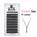 MASSCAKU U Shape YY Eyelashes 0.07mm Thickness Premade Fans Volume Lashes Extension Wispy Mink Self Fanning Eyelash for Makeup