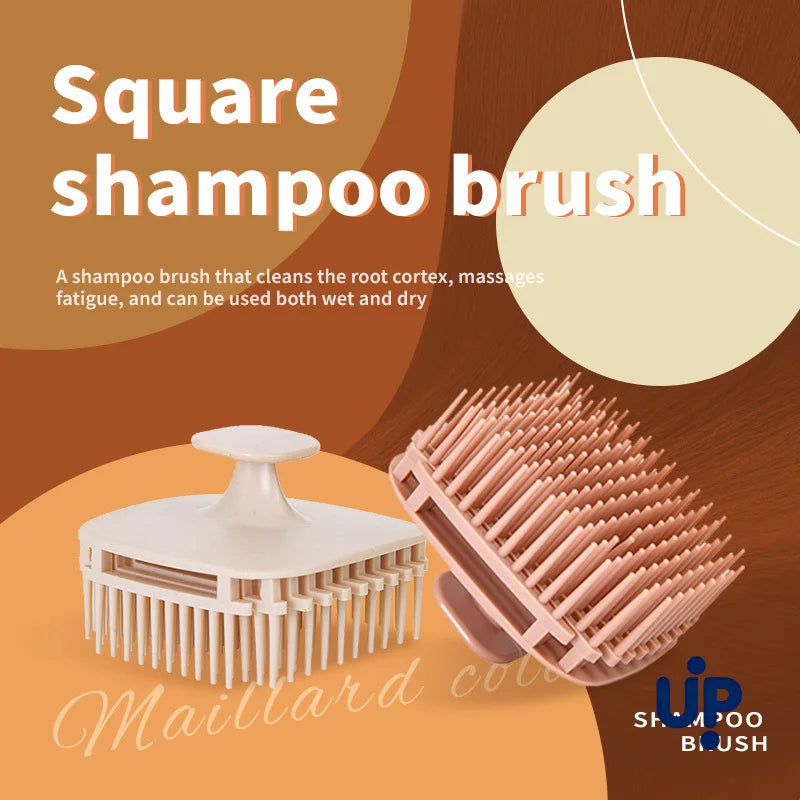 1pcs Silicone Shampoo Brush Head Scalp Massage Comb Hair Washing Comb Body Massage Shower Brush Salon Hairdressing Tool dylinoshop