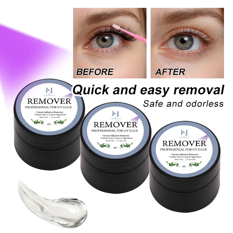 15g Eyelash Glue Lash Extensions UV Glue Remover Cream Professional Makeup Tools Lash Glue Remover Cream UV Eyelash Extension