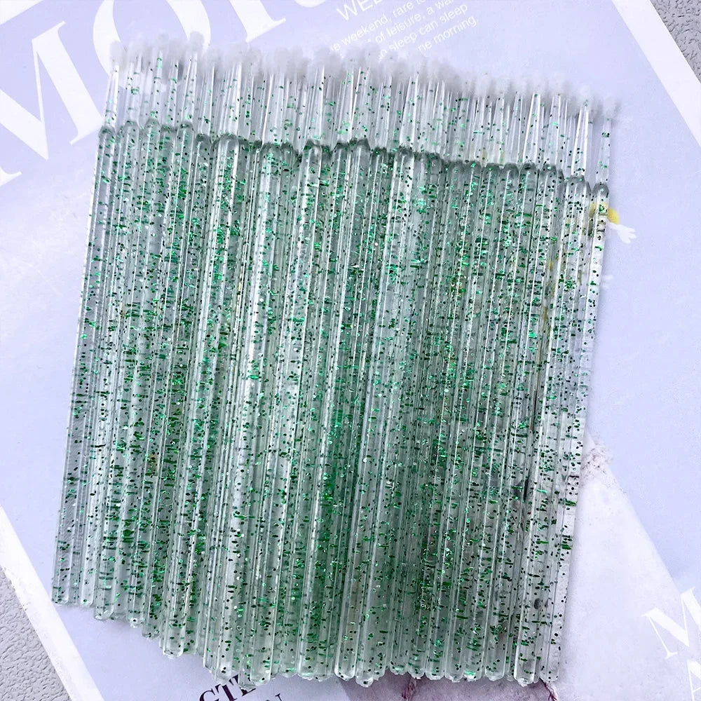 100pcs Micro Brush Crystal Lash Removing Swab Microbrush Mascara Wands Applicator Eyelash Extension Makeup Brushes Tools