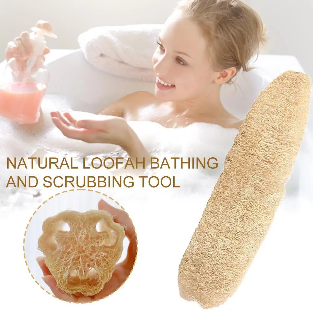 1PC Natural Loofah Sponges Organic Loofahs Natural Luffa Body Wash Sponge, Exfoliating Scrubber, Remove Dead Skin, Made Soap,Spa