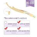 Lashtalk Precision Fiber Tip Tweezer Eyelash Extensions Diamond Grip Anti-Slip Premium Gold Stainless Steel Makeup From Nagaraku