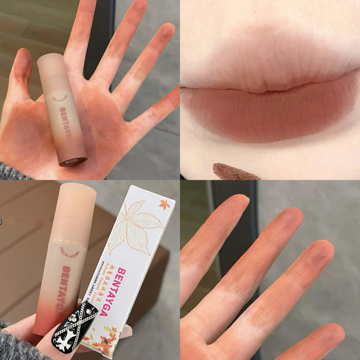 Reddish-Brown Lip Tint, Waterproof Long-Lasting Velvet Lip Stain dylinoshop