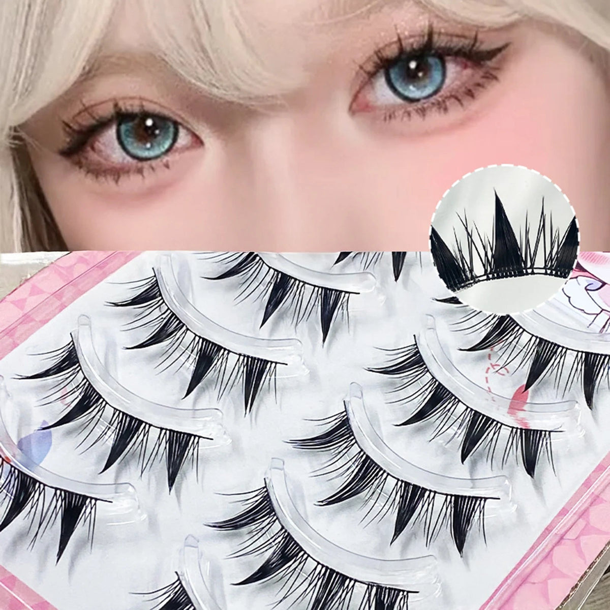 U-Shape Individual Lash Clusters – Natural Long Faux Eyelashes dylinoshop