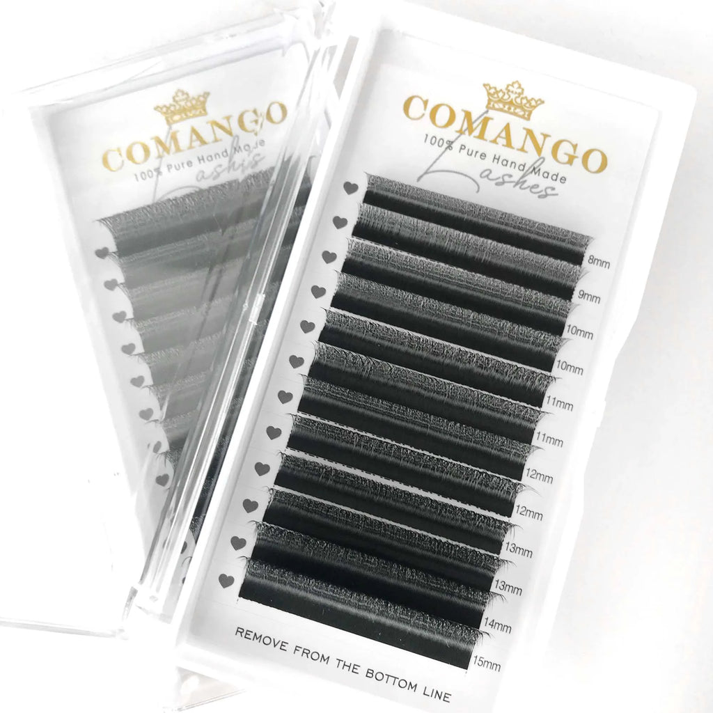 CoMango W Shape Eyelash Extensions Narrow 3D W Spark Clover Lashes Premade Volume Fan Faux Mink Eyelashes Makeup