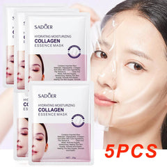 5pcs Hyaluronic Acid Collagen Face Mask skincare Moisturizing Hydrating Facial Masks Sheet Mask Skin Care 