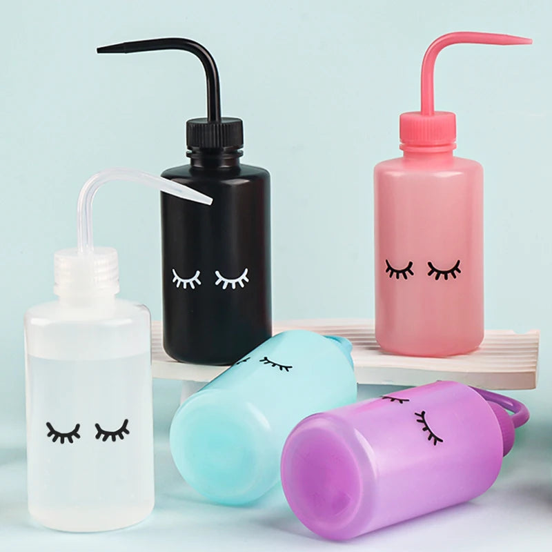 250ml Lash Logo Falsh Eyelash Cleaning Bottle Curved Spout Cleaner Watering Can Eyebrow Remover Washing Bottle Makeup Tools