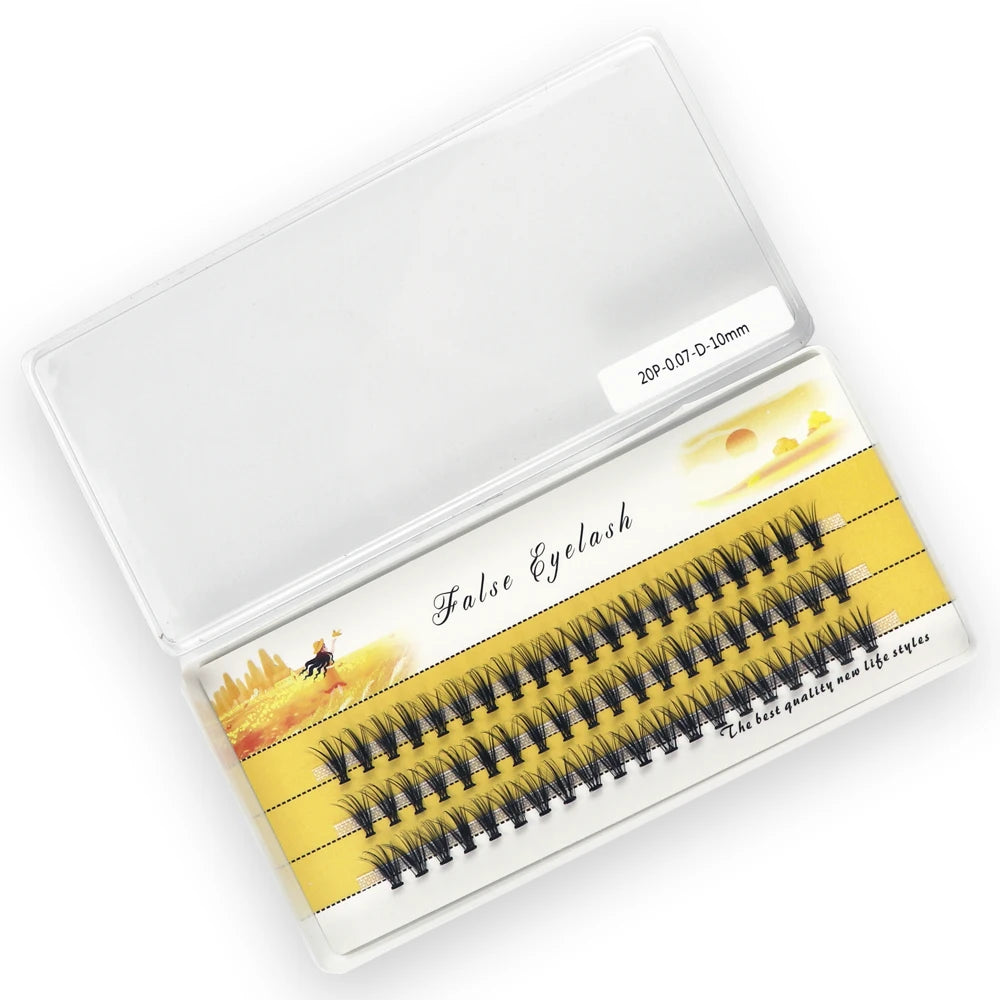 20/30D Mink Eyelashes Natural Eyelash Bunches 1 Box/60 Bundle 3D Russian Individual Eyelash Cluster Makeup Tool Lashes Wholesale