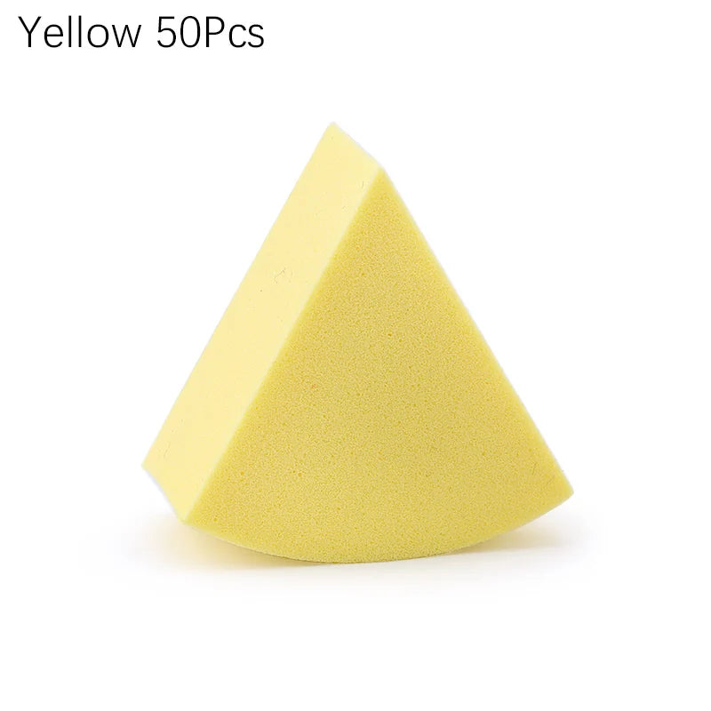 Triangle Makeup Blender Sponges – Wet & Dry Use, Set of 20/50 dylinoshop