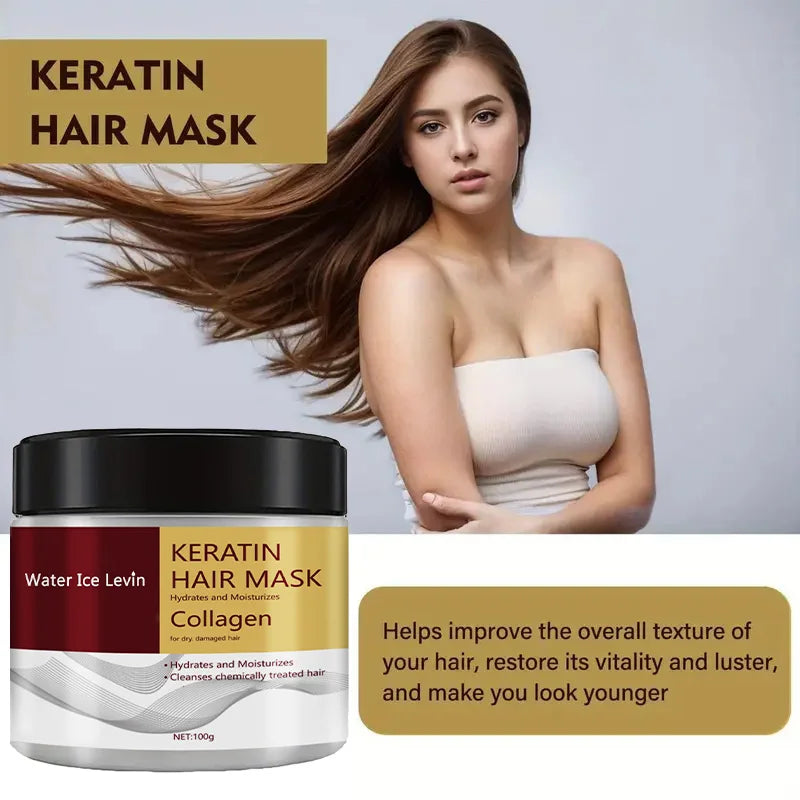 Collagen Keratin Hair Mask Dual Oil Control Moisturizer Conditioner Soft Smooth Frizz Damaged Repair Revitalize Hair Care dylinoshop