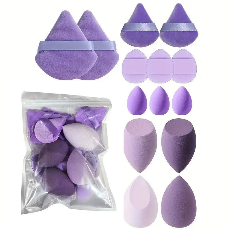 20/40Pcs Makeup Brushes and Sponges Set, Brown Makeup Puff, Beauty Egg, Headband, Wristband Remover Kit, Makeup Tool, Gift,