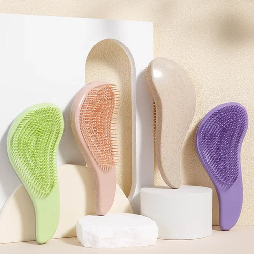 1pcs Magic Detangling Hairbrush Soft Wheat Straw Scalp Massage Comb Anti-static Gentle Grooming Brush Salon Hair Styling Brush dylinoshop