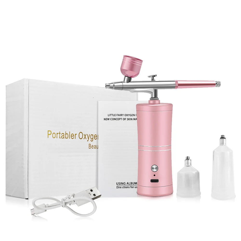 Airbrush Nails Compressor for Painting Makeup Portable Mini Cordless Airbrush Spary Gun for Nail Art Tattoo Cake Decor Painting