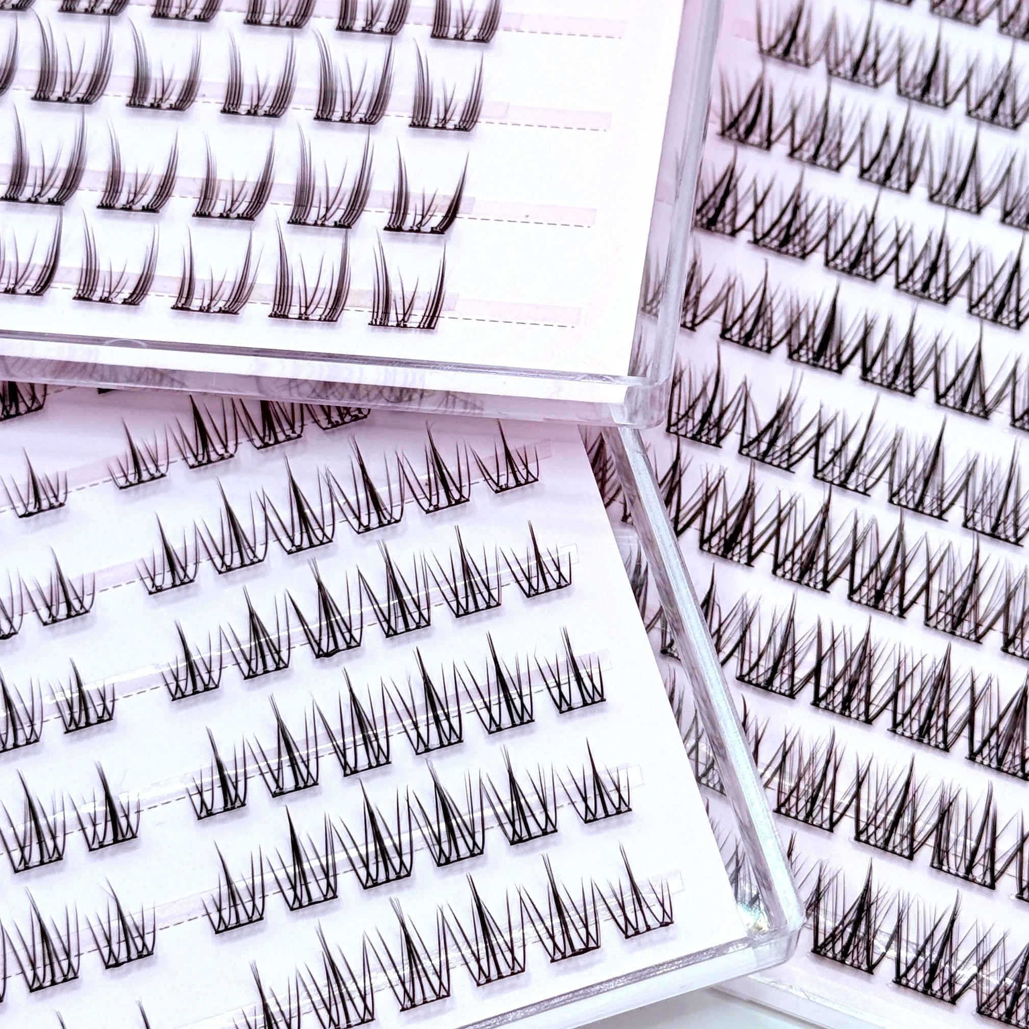 LONZUNIN DIY Makeup Faux Mink Soft Fake Eyelashes No Glue Eyelashes For Beginner