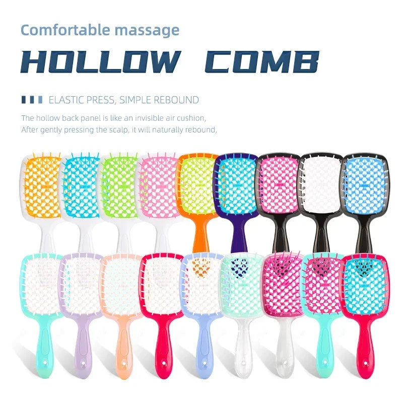 2pc Hair Comb Set Anti Static Scalp Massage Wet Dry Comb Demelante Brush Расчески Hair Styling Comb Salon Barber Brushes Kit dylinoshop