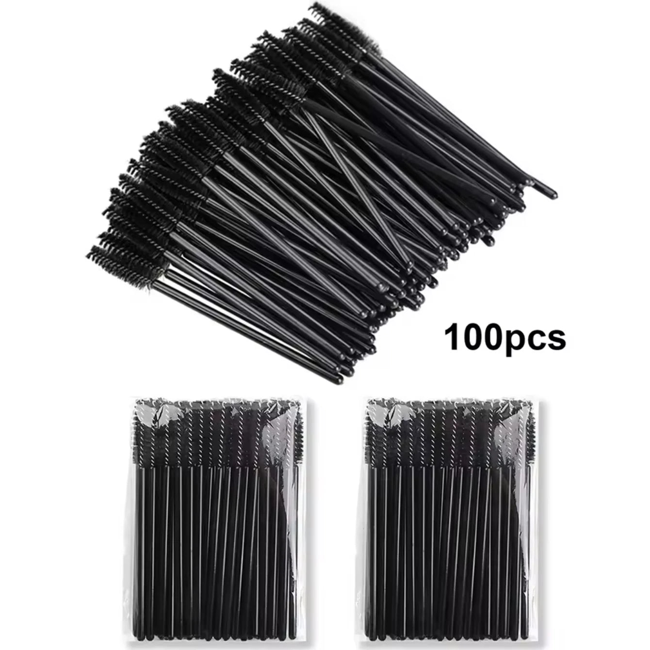 100pcs For Eyelash Extension Makeup Disposable Eyelash Brushes Micro Lash Mascara Wands Combs Wholesale Cosmetic Tools
