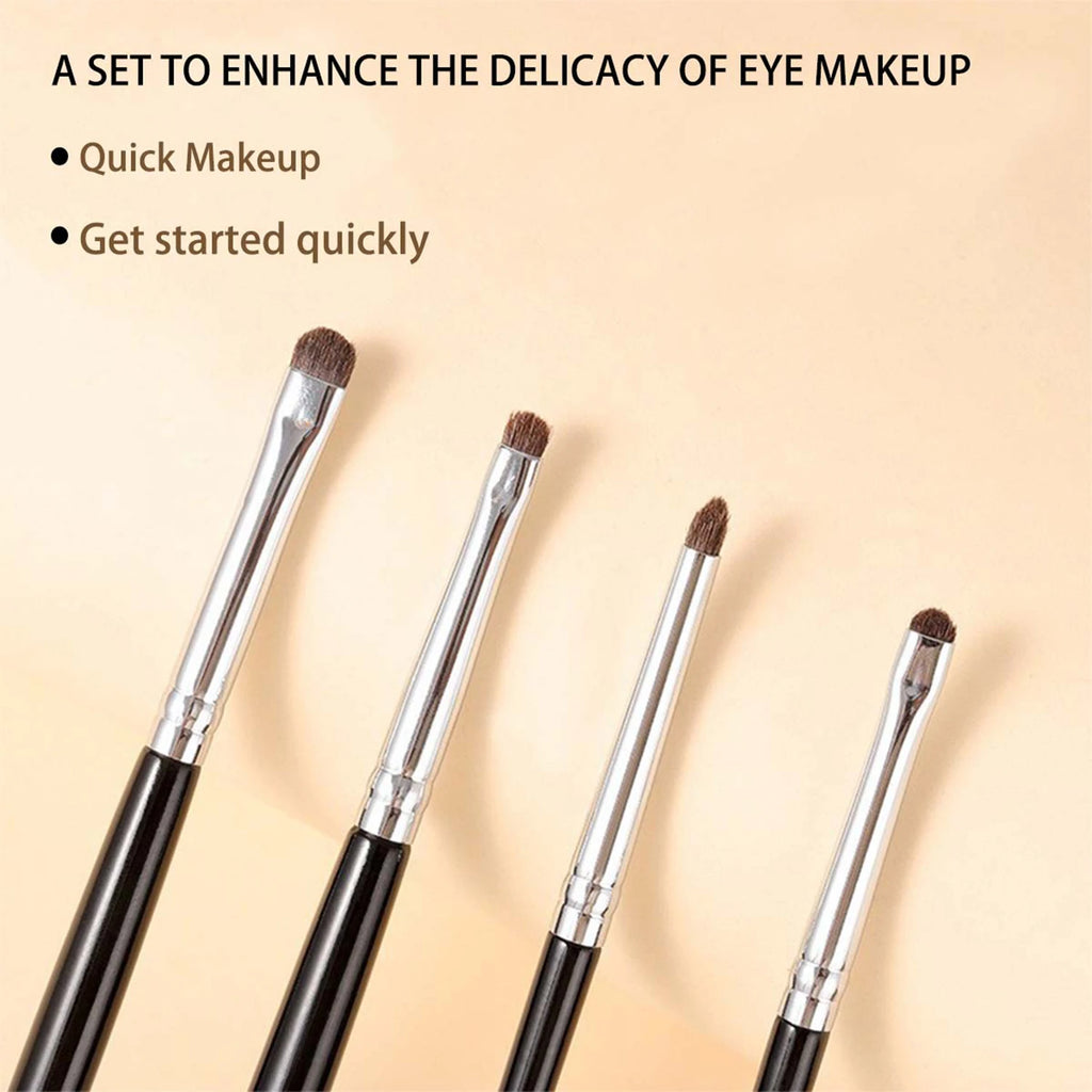 4 pieces of eyeshadow blending brushes, eye shadow brushes with silkworm details, delicate and soft makeup tools