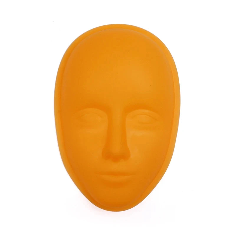 5D Facial Tattoo Training Head,Silicone Practice Permanent Makeup Lip Eyebrow Tattoo Skin,Mannequin Doll Face Head,Face Skin
