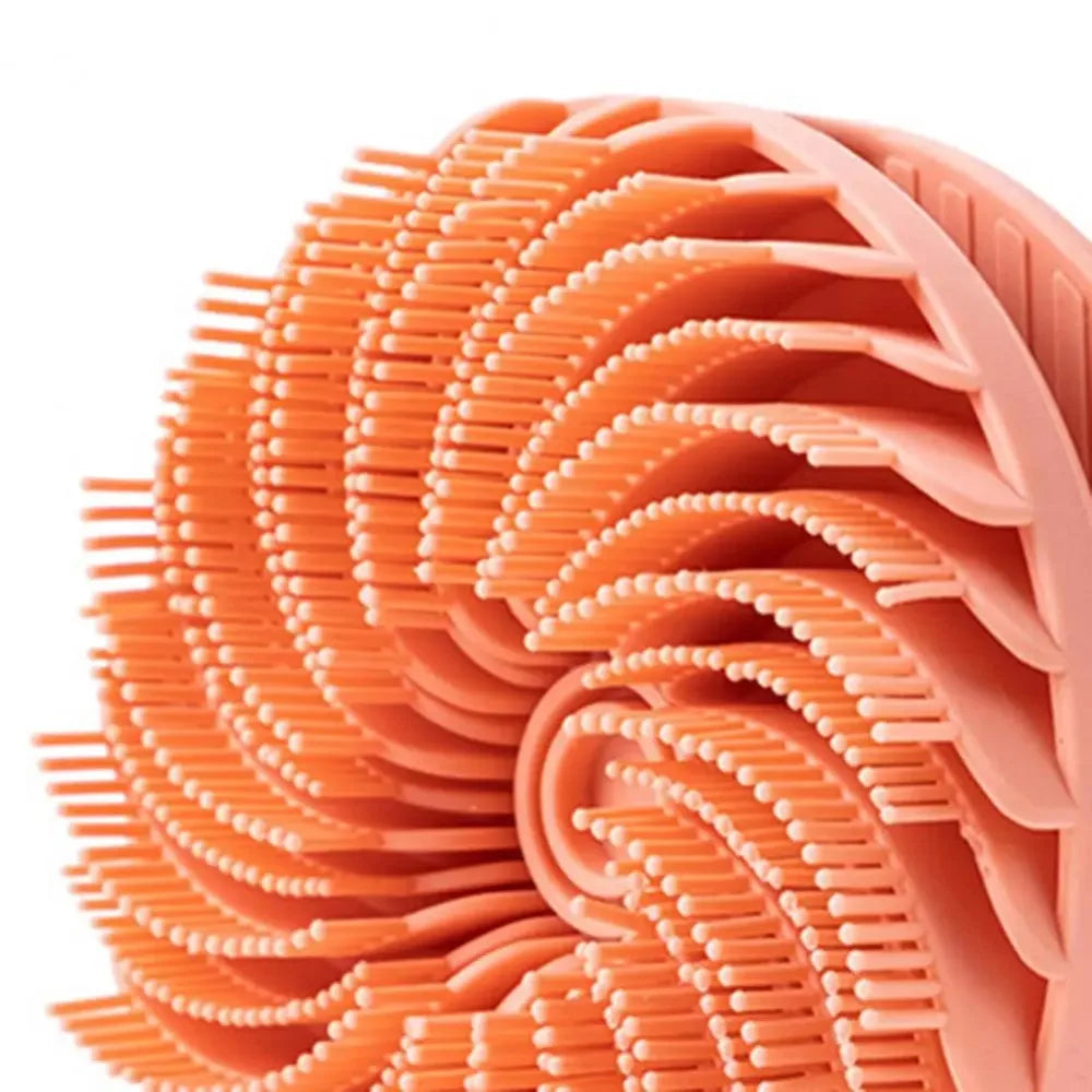 Double-sided Silicone Shower Brush Soft Bristle Body Massage Exfoliating Bath Mud Remover