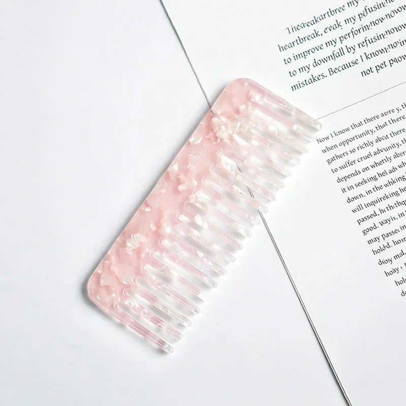 Wide Teeth Acetate Hair Combs Anti-static Massage Hair Brush Hairdressing Colorful Hairdress Salon Styling Traveling Accessories dylinoshop