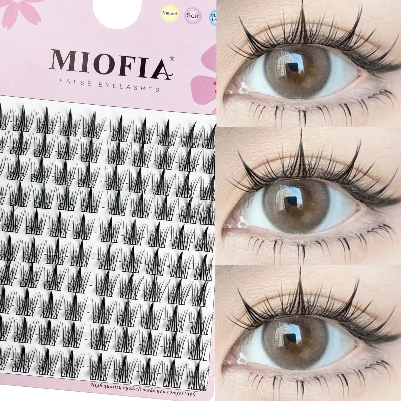 10 Rows 90 Bundles Mink False Eyelash Natural 3D Russian Idol Individual Comics Eyelash Extension Cluster Makeup Tool Wholesale