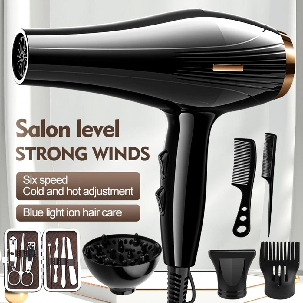 Hot & Cold Hair Dryer with Styling Attachment Set (6 or 7 Pieces)