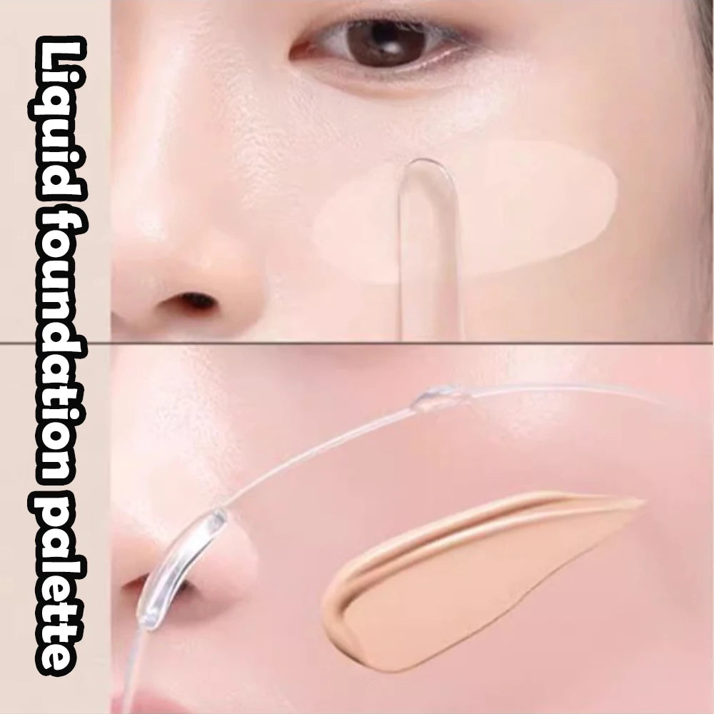 Foldable Liquid Foundation Palette Acrylic Makeup Tool Kit Mixing Cream Rod Set Storage Test Palette Cosmetic Beauty Accessories