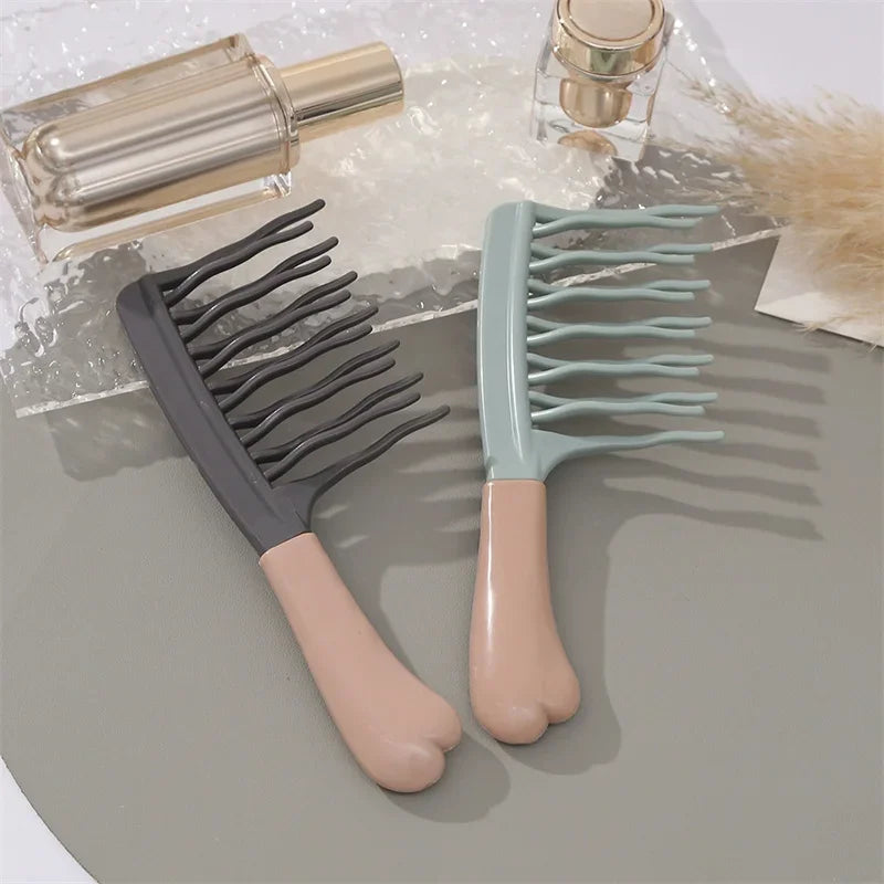 1/2pcs Double Row Wide Tooth Comb Big Tooth Women Special Styling Tool for Perm Curly Hair Fluffy Hairdressing dylinoshop