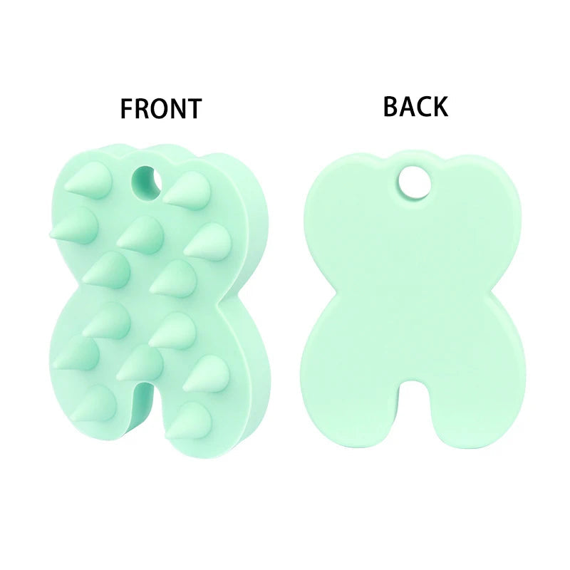 Silicone Shampoo Brush Head Scalp Massage Comb Hair Root Itching Clean The Scalp Thoroughly Body Massage Brush Bath Brush dylinoshop