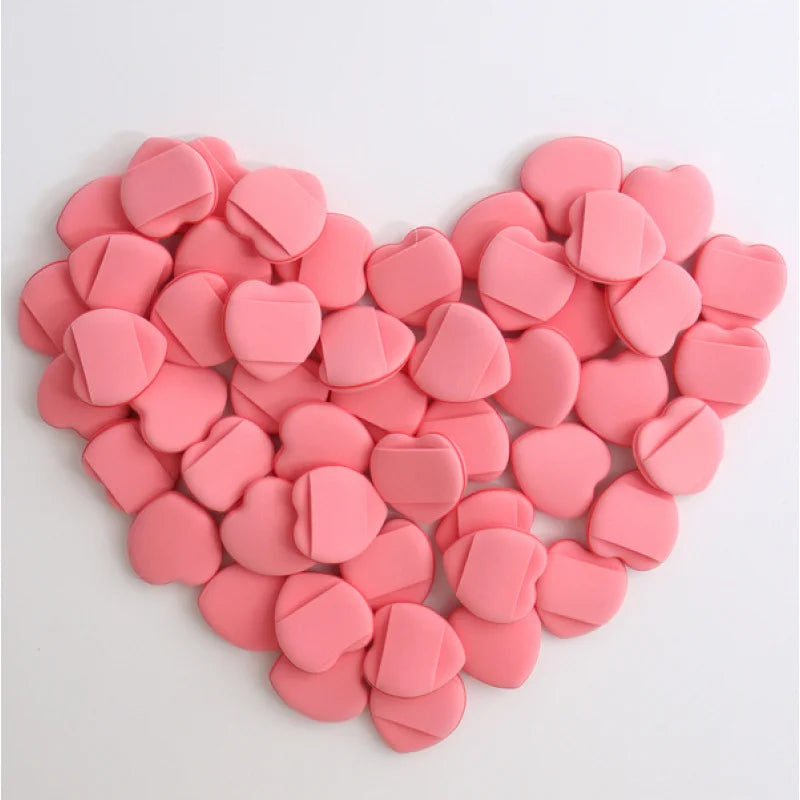 50 Mini Finger Cushion Puffs – Latex-Free Mixed Sponge & Air Cushion Powder Puff for Liquid Foundation Makeup