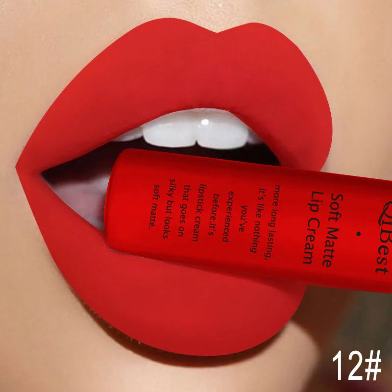 QiBest Matte Liquid Lipstick, Waterproof Long-Lasting Lip Color dylinoshop